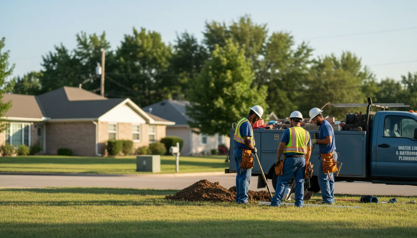 Residential water line and bathroom plumbing service in Xenia, OH